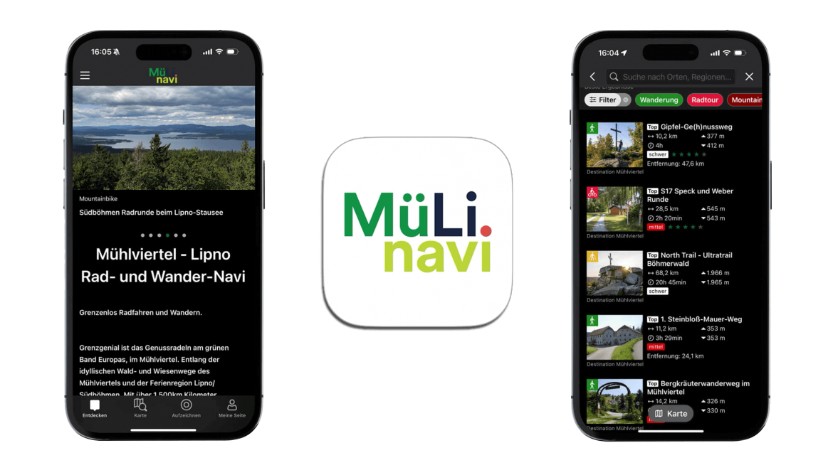 INNs HOLZ Mühlviertel-Lipno Rad- und Wander-Navi Ansicht