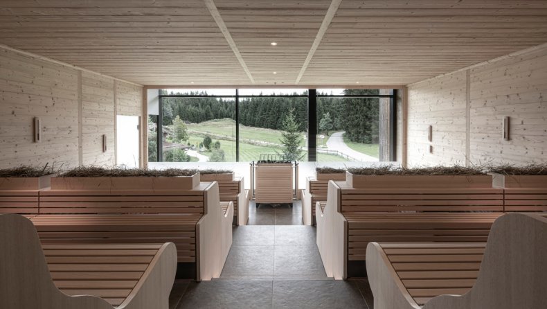 INNs HOLZ Wellnesshotel Mühlviertel Bio-Heusauna mit Blick auf den Böhmerwald INNs HOLZ Wellnesshotel Mühlviertel Bio-Heusauna mit Blick auf den Böhmerwald